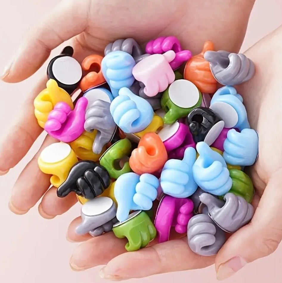Yüksek Kaliteli Parlatılmış Plastik Başparmak Duvar Askısı 10 Adet